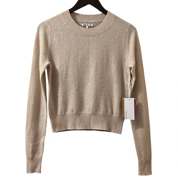 Reformation Sweater Dana Cashmere Crewneck Pullover Sz S - Picture 2 of 14